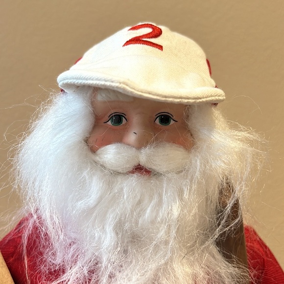 Santa Claus Ready For Baseball With Bag And Gift  Figurine New Christmas Decor - Picture 3 of 6